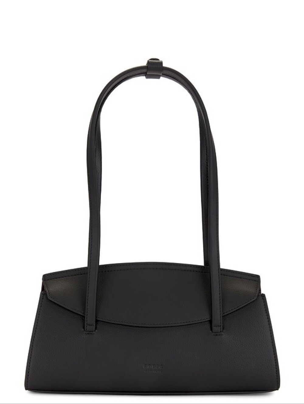 FREJA NEW YORK Caroline Bag - Pebbled Black Shoulder Bag with Thin Straps - Picture 2 of 9